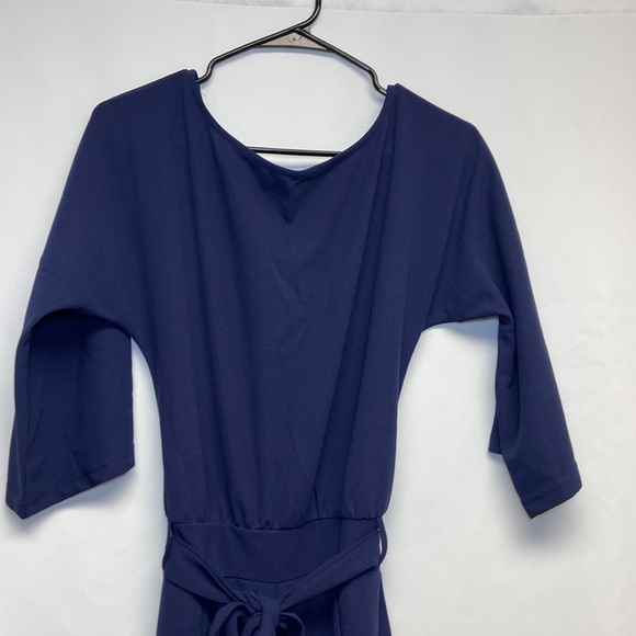 Women Casual Loose Short Sleeve Belted Wide Leg Pant Romper Jumpsuits Brand New - Picture 6 of 13